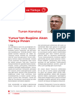 Yunus'tan Bugüne Akan Turan Karataş