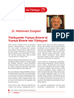 Yunus Emre Ve Türkçe Mehmet Doğan