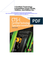 Cts I Certified Technology Specialist Installation Exam Guide Second Edition 2Nd Edition Inc Full Chapter