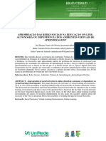 APROPRIAÇÃO DAS REDES SOCIAIS NA EDUCAÇÃO ON-LINE: AUTONOMIA OU DEPENDÊNCIA DOS AMBIENTES VIRTUAIS DE APRENDIZAGEM?