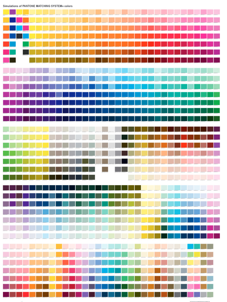 PANTONE Uncoated Color Simulations | PDF | Visual Perception ...