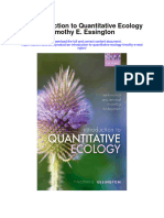 An Introduction To Quantitative Ecology Timothy E Essington Full Chapter