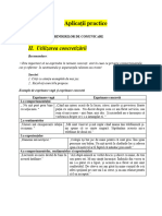 Aplicații Practice - FORMAREA DEPRINDERILOR DE COMUNICARE - II. Utilizarea Concretizării