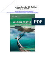 Download Business Analytics 5E 5Th Edition Jeffrey D Camm full chapter