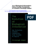 The Evolution of Biological Information How Evolution Creates Complexity From Viruses To Brains Christoph Adami Full Chapter