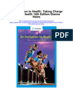 An Invitation To Health Taking Charge of Your Health 19Th Edition Dianne Hales Full Chapter