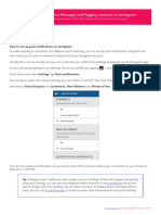 Notifications Direct Messages and Tagging Someone On Instagram