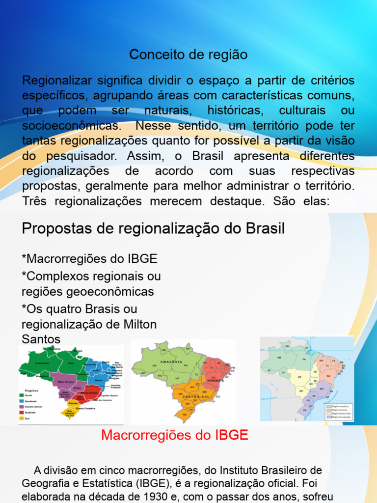 Regionalização do Brasil e suas Macrorregiões | PDF | América do Sul ...