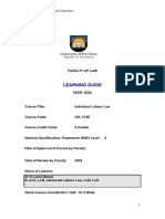 Learning Guide Individaul Labour Law 2024 LEL