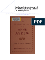 The Examinations of Anne Askew 1St Edition Anne Askew Author Elaine V Beilin Editor Full Chapter