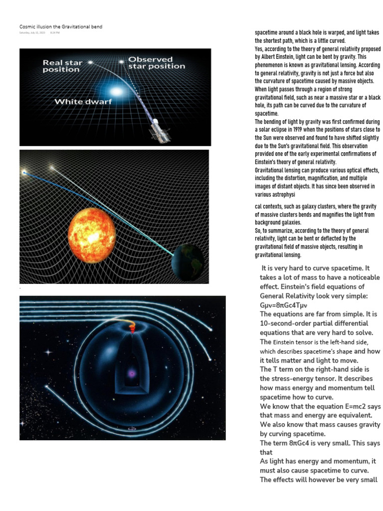 Gravitational Lensing Explained | PDF | General Relativity | Gravity