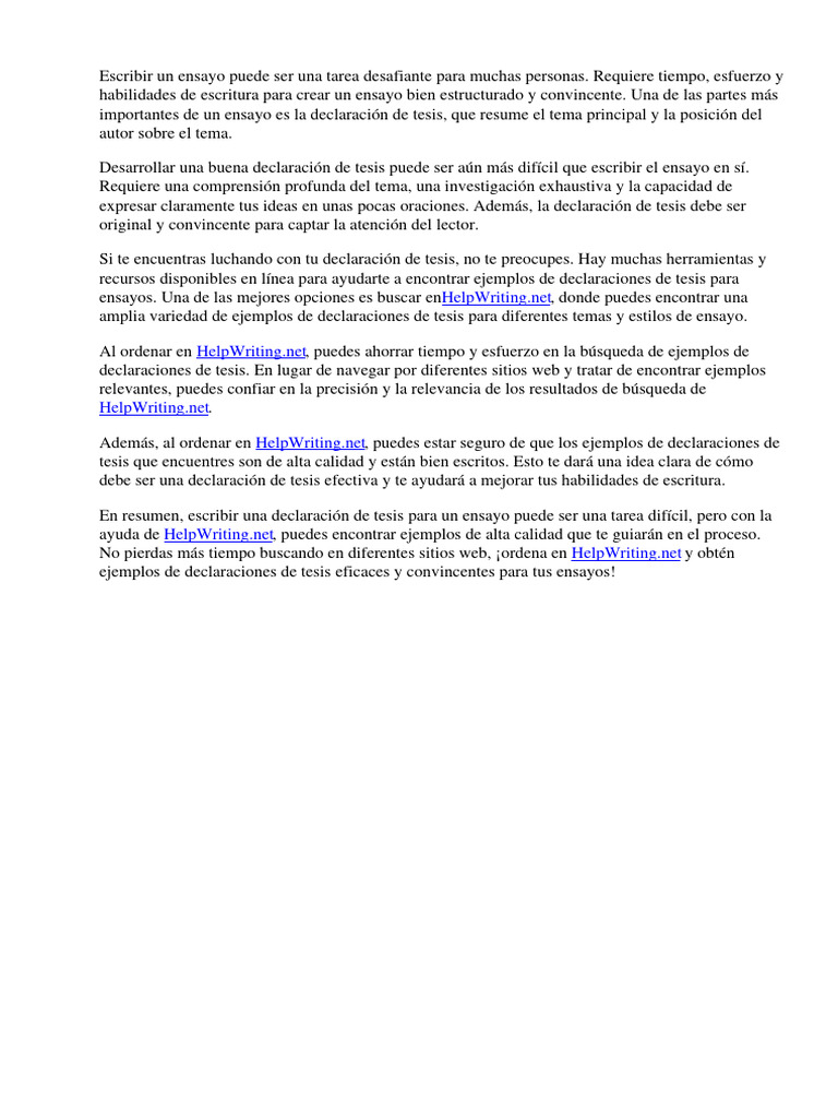 Ejemplos de declaraci n de tesis para ensayos pdf ensayos m todo