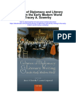 Download Cultures Of Diplomacy And Literary Writing In The Early Modern World Tracey A Sowerby full chapter