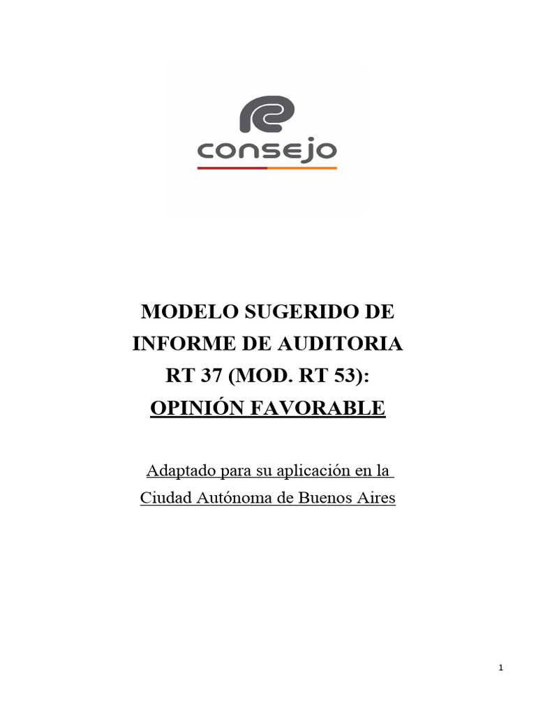 Informe Auditoría RT 37 Buenos Aires | PDF | Auditoría | Contralor