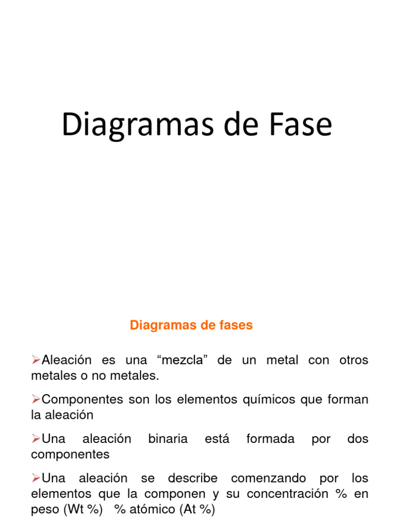 Diagramas de Fases en Aleaciones | PDF | Fase (materia) | Diagrama de fases