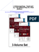 Cummings Otolaryngology Head and Neck Surgery 17Th Edition Paul W Flint Editor Full Chapter
