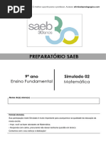 Prova SAEB 2023 - 9º Ano | PDF | Temperatura | Juros