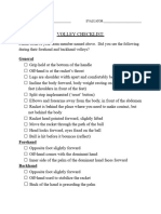 volley checklist