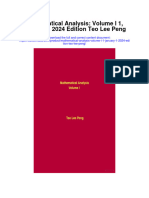 Mathematical Analysis Volume I 1 January 1 2024 Edition Teo Lee Peng Full Chapter