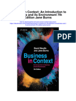 Download Business In Context An Introduction To Business And Its Environment 7Th Edition Jane Burns full chapter