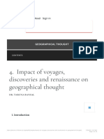 Impact of voyages, discoveries and renaissance on geographical thought – Geograp