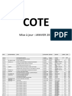 BIBLIOTHEQUE CATALOGUE-COTE Janvier 2018