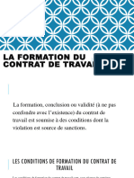 02 La Formation Du Contrat de Travail