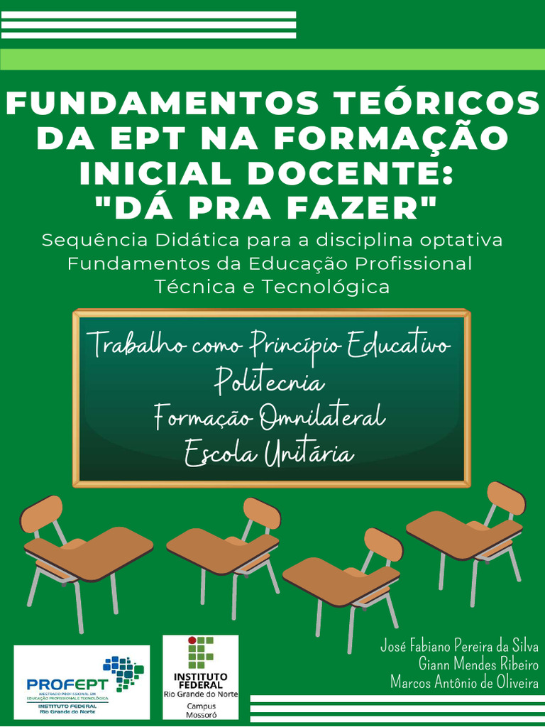 FUNDAMENTOS DA EPT na formação inicial - POLITECNIA EDUCAÇÃO ...