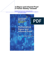 Mathematical Rigour and Informal Proof 1St Edition Fenner Stanley Tanswell Full Chapter