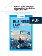Business Law Text Exercises Mindtap Course List 10Th Edition Roger Leroy Miller Full Chapter