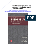 Business Law The Ethical Global and Digital Environment 18Th Edition Jamie Darin Prenkert Full Chapter