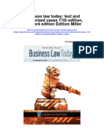 Business Law Today Text and Summarized Cases 11Th Edition Standard Edition Edition Miller Full Chapter