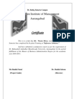 Certificate: Millennium Institute of Management Aurangabad