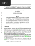 Systematic Literature Review On Solution Approaches For The Index Tracking Problem in The Last Decade