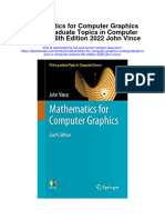 Download Mathematics For Computer Graphics Undergraduate Topics In Computer Science 6Th Edition 2022 John Vince full chapter