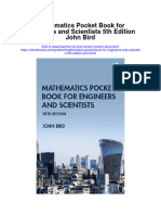 Download Mathematics Pocket Book For Engineers And Scientists 5Th Edition John Bird full chapter