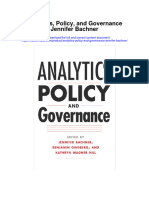 Download Analytics Policy And Governance Jennifer Bachner full chapter