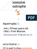 Possessive Apostrophe 'S