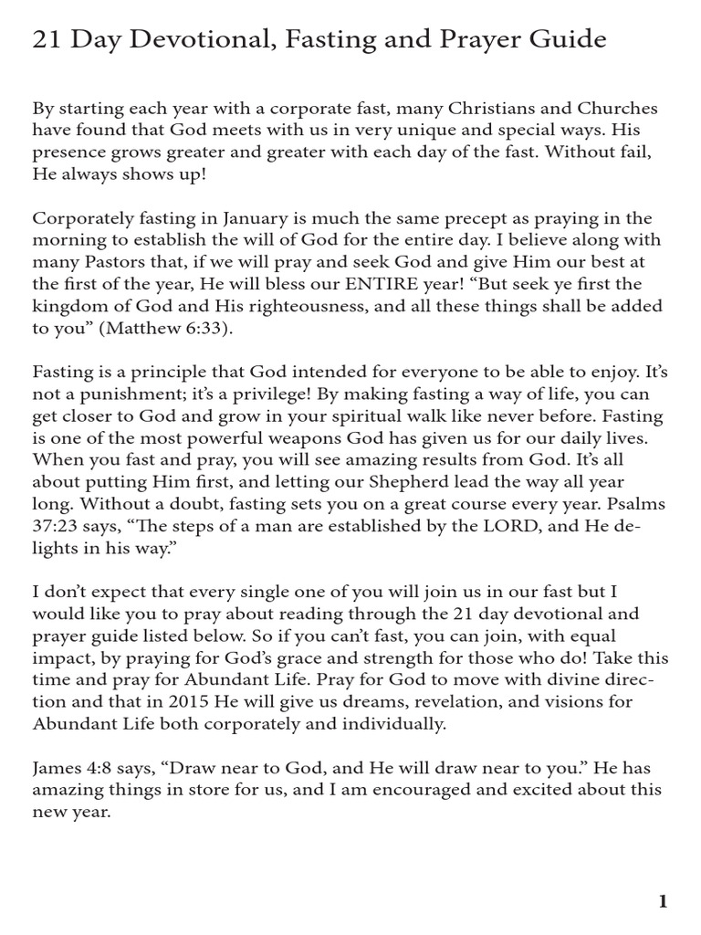 Christian Fasting & Prayer Guide | PDF | Prayer | God The Father