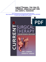 Current Surgical Therapy 14E Jan 23 2023 - 0323796834 - Elsevier 14Th Edition John L Cameron Full Chapter