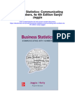 Download Business Statistics Communicating With Numbers 4E 4Th Edition Sanjiv Jaggia full chapter