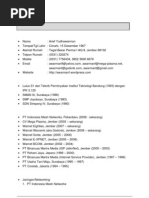 Download CV Arief Yudhawarman by api-3840332 SN7247853 doc pdf