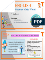 Topic: Wonders of The World: English
