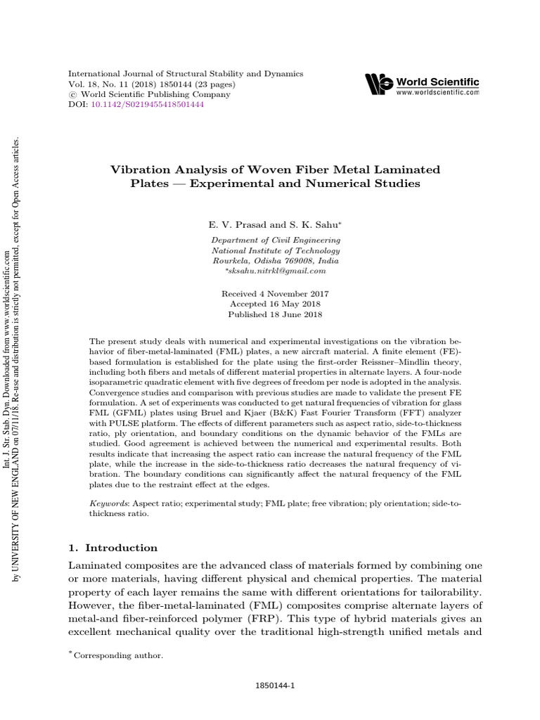 Vibrationpaper | PDF | Composite Material | Solid Mechanics