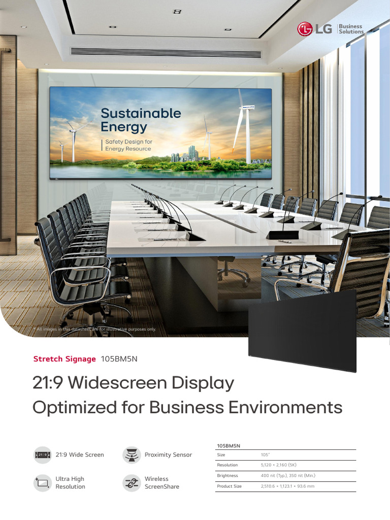 105bm5n datasheet low lg stretch signage 240207 pdf display
