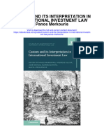 Download Custom And Its Interpretation In International Investment Law Panos Merkouris full chapter
