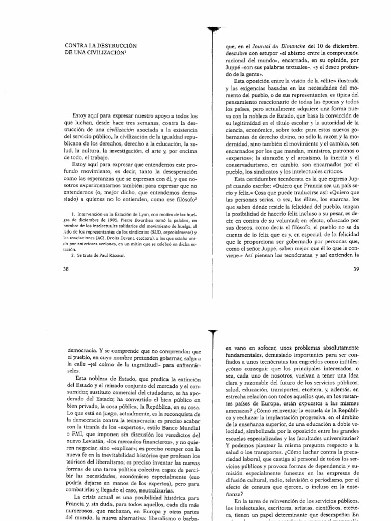 Contra La Destruccion de Una Civilizacion | PDF
