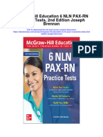 Mcgraw Hill Education 6 NLN Pax RN Practice Tests 2Nd Edition Joseph Brennan Full Chapter