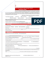 Future Secure Private Car Package Policy Proposal Form