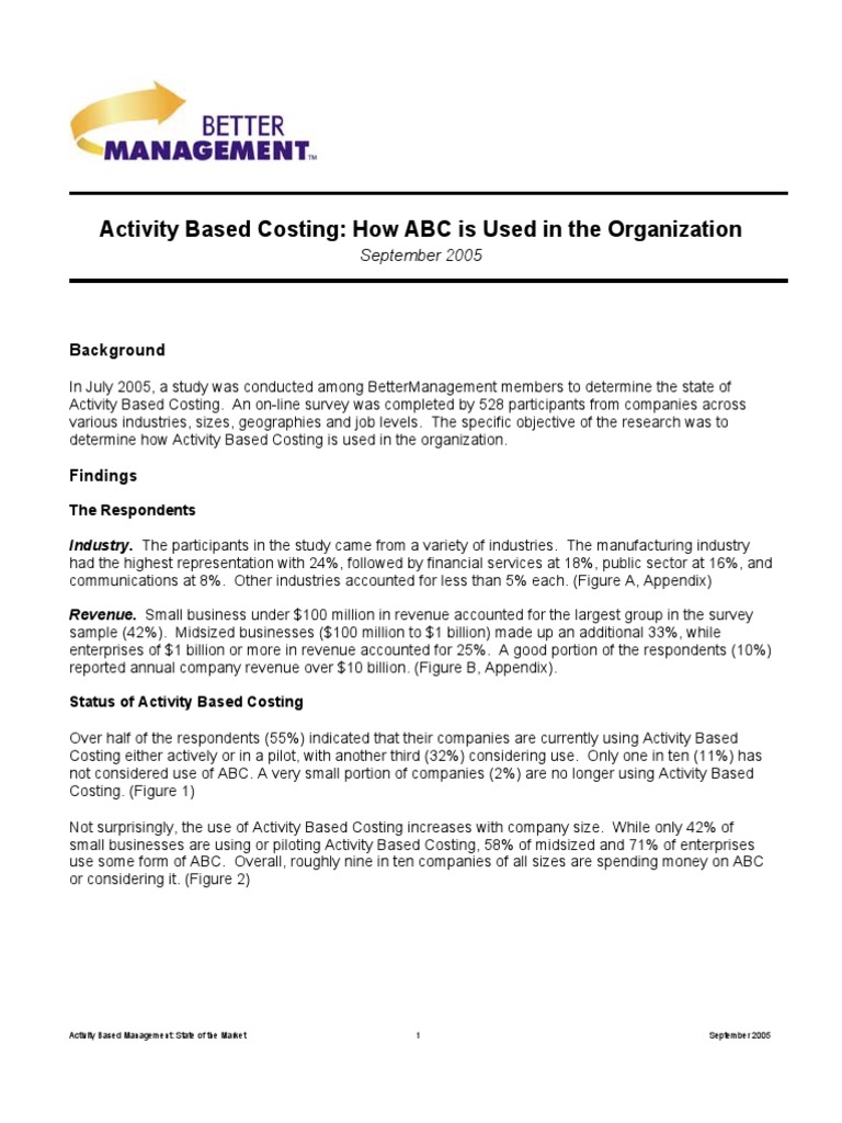 Activity Based Costing How ABC Is Used in The Organization | PDF